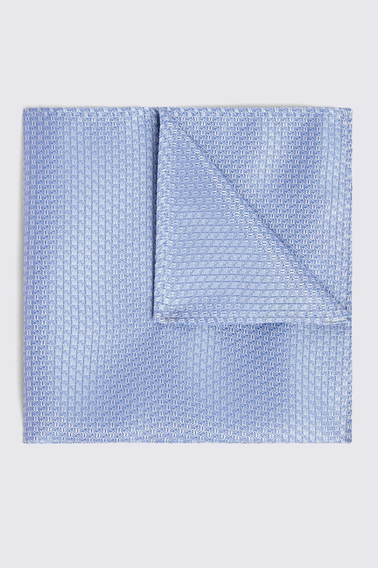 Sky Textured Pocket Square