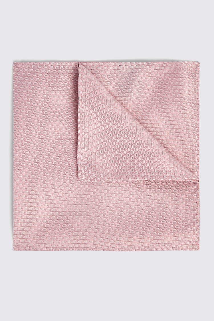 Dusty Pink Textured Pocket Square