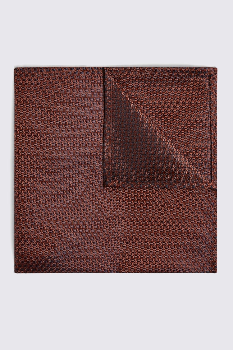 Rust Textured Pocket Square