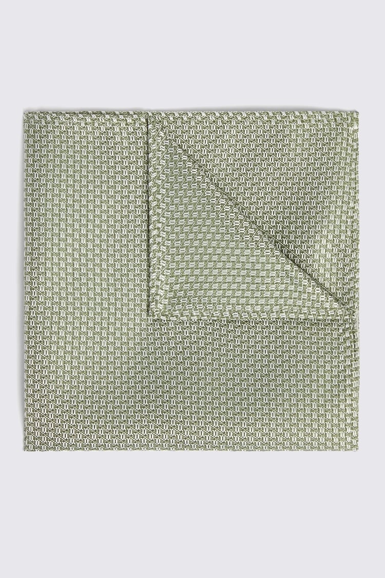 Sage Textured Pocket Square