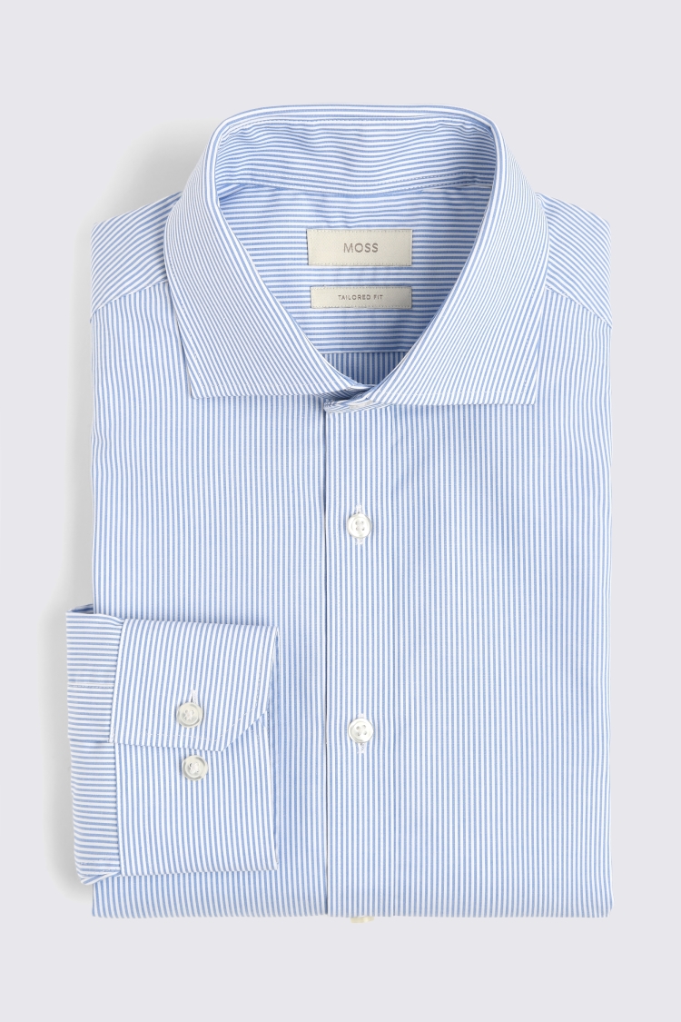 Tailored Fit Sky Stripe Shirt