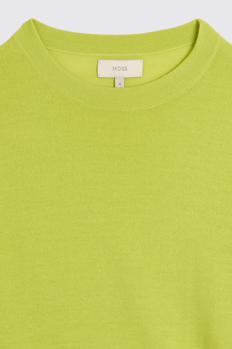 Lime Merino Crew-Neck T-Shirt