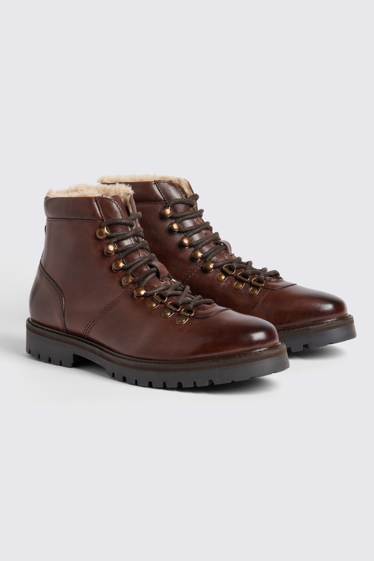 Brown Leather Hiking Boot