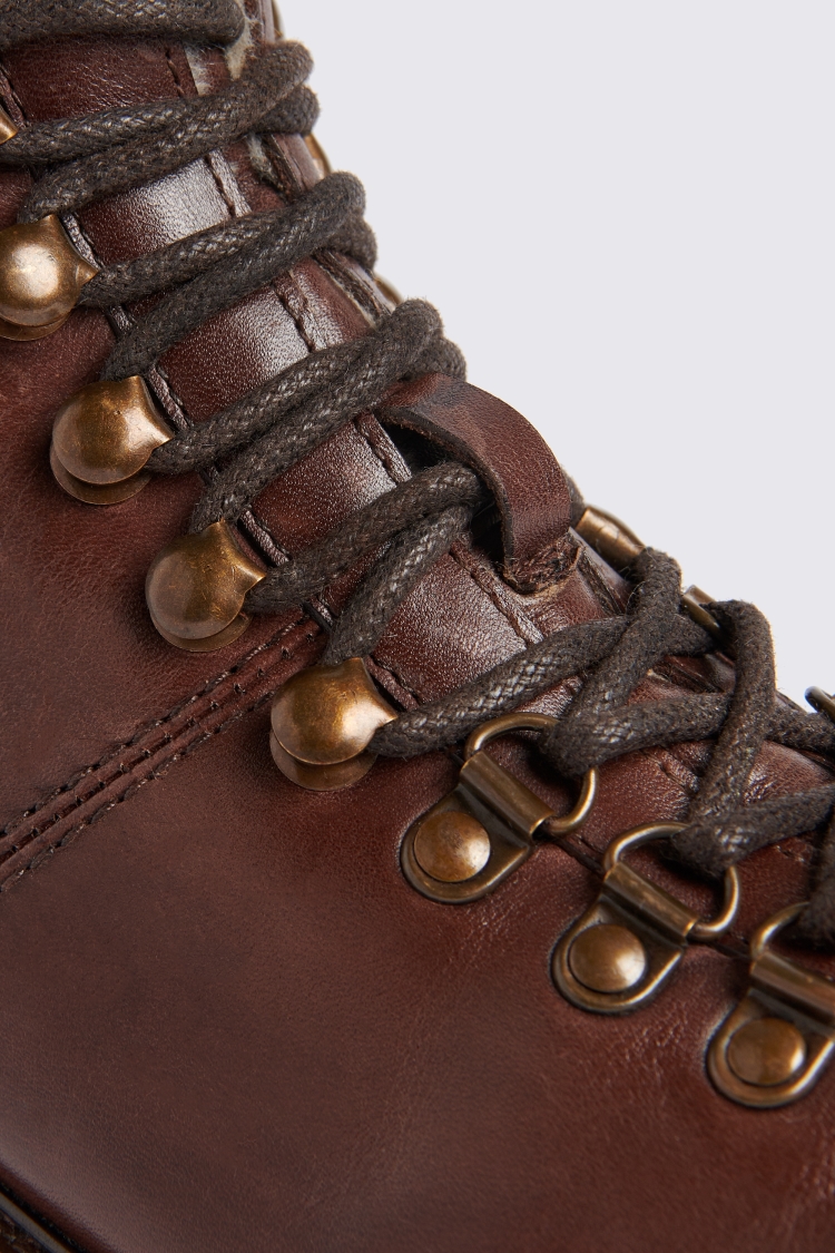 Brown Leather Hiking Boot