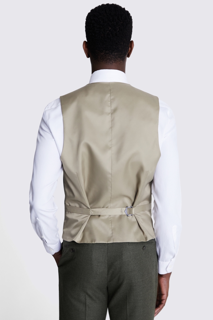 Tailored Fit Army Green Performance Waistcoat | Buy Online at Moss