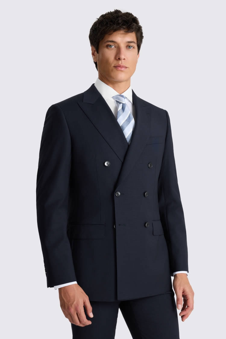 34 Black Tuxedo - Mens Wedding Suit - Notch Lapel Classic Fit Wool Tuxedo Black Prom Suit