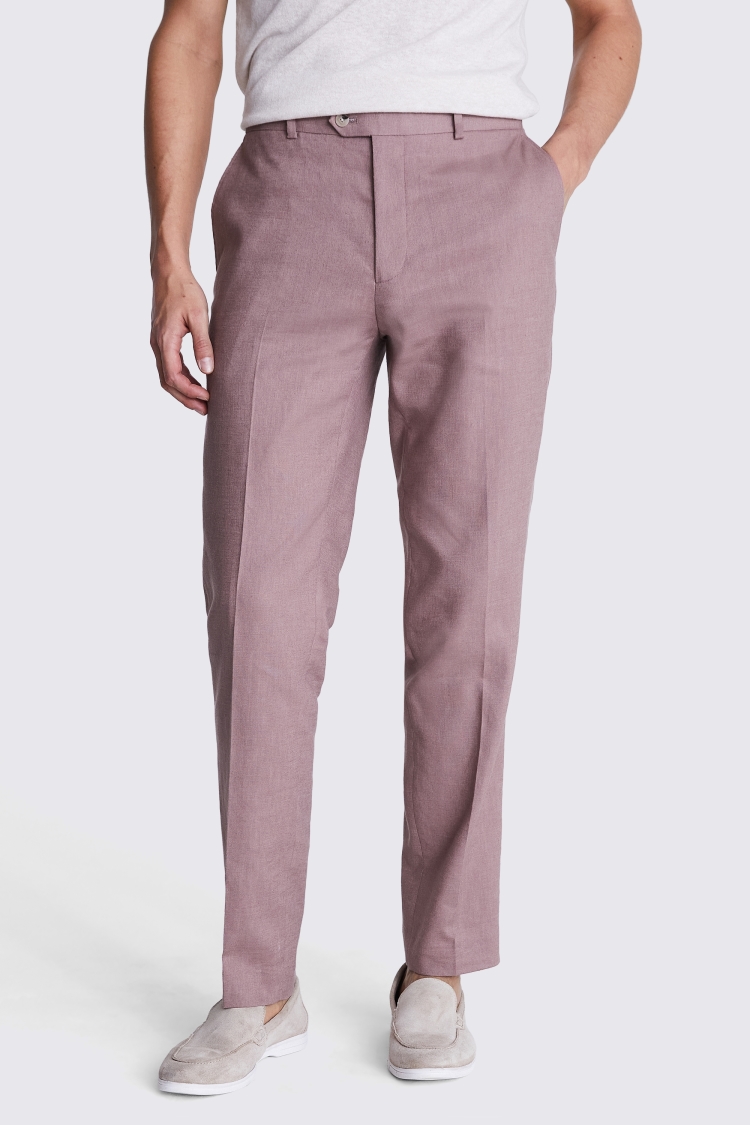 Tailored Fit Dusty Pink Matte Trousers