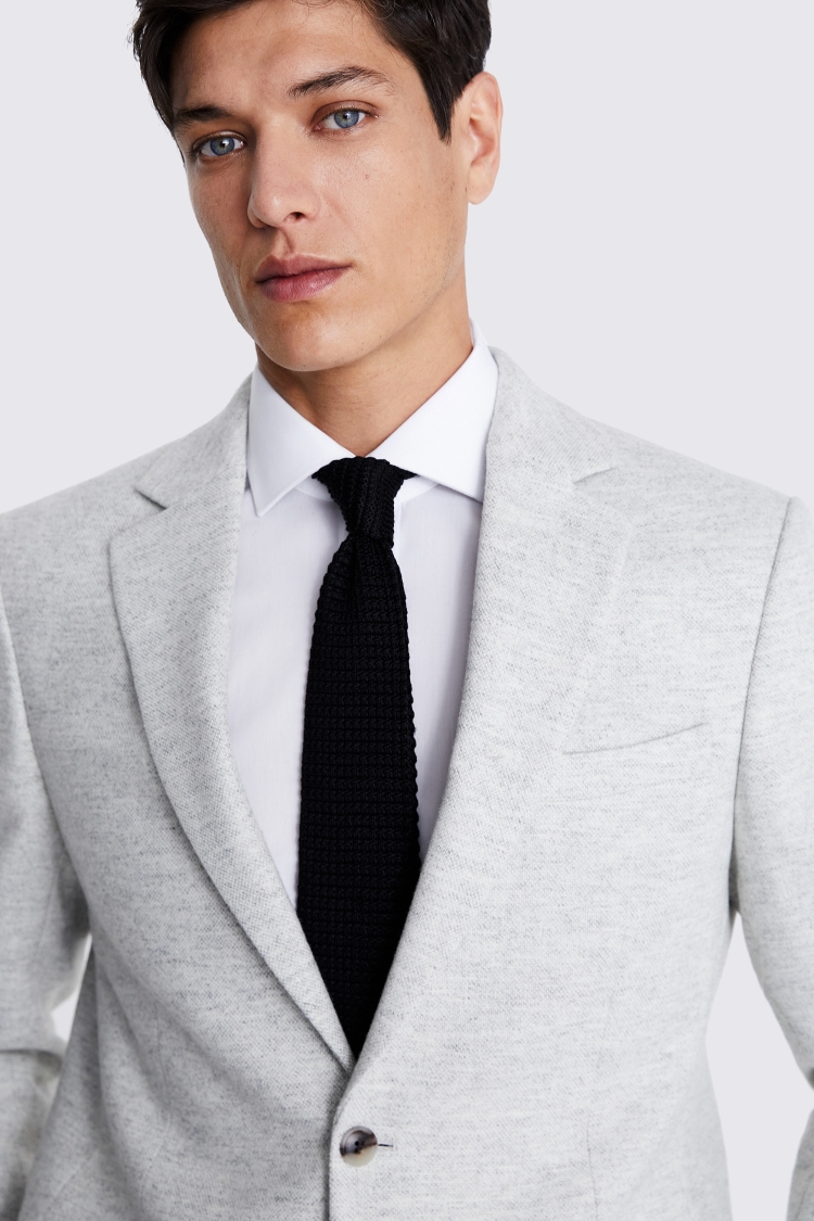 Tailored Fit Light Grey Donegal Suit