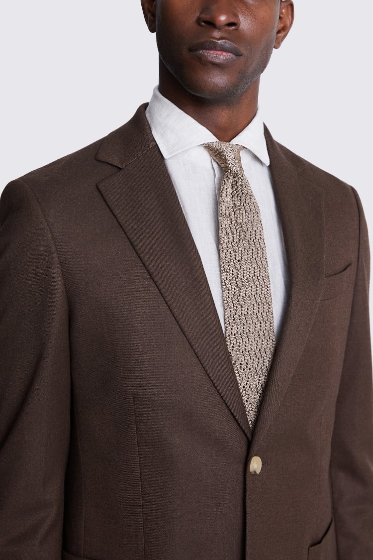 Tailored Fit Copper Flannel Suit