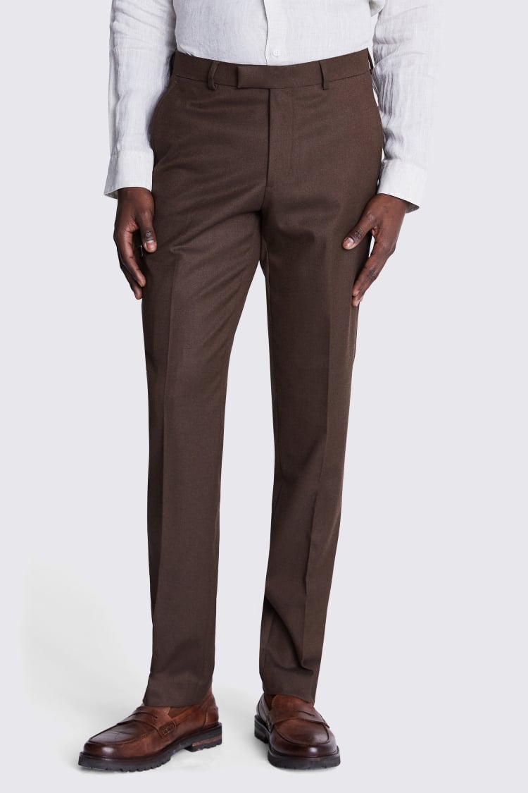 Tailored Fit Copper Flannel Suit
