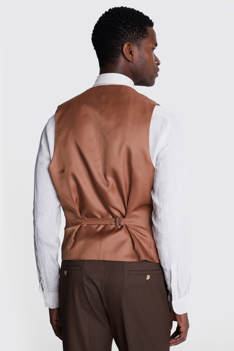 Tailored Fit Copper Flannel Vest 