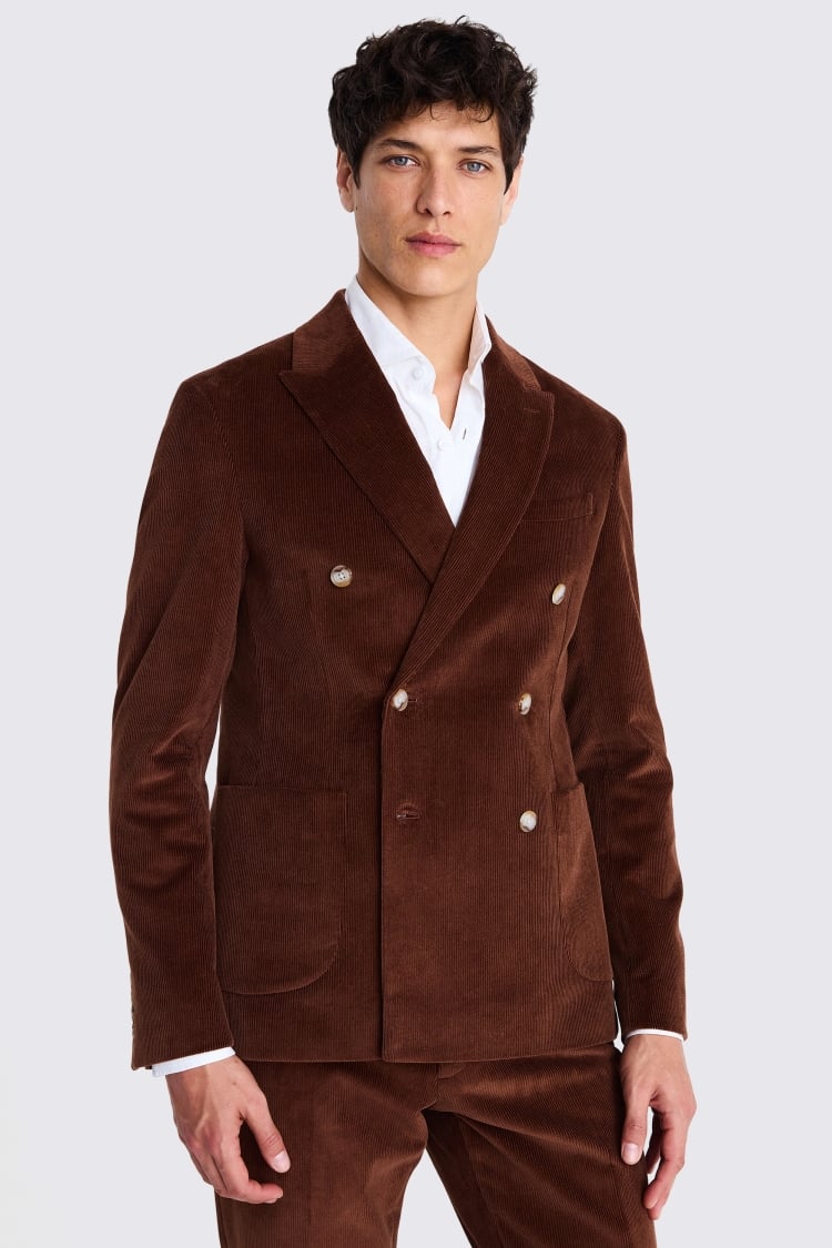 Slim Fit Copper Corduroy Jacket 