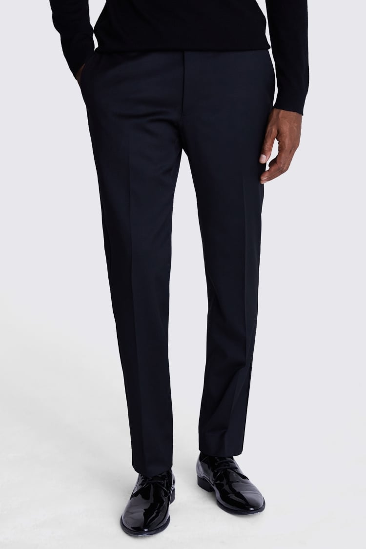 DKNY Slim Fit Black Dress Trousers