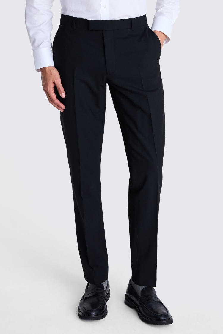 Decible Polyster Blend FormalTrousers For Man, formal pants black, black  pant, trousers for men, office pant