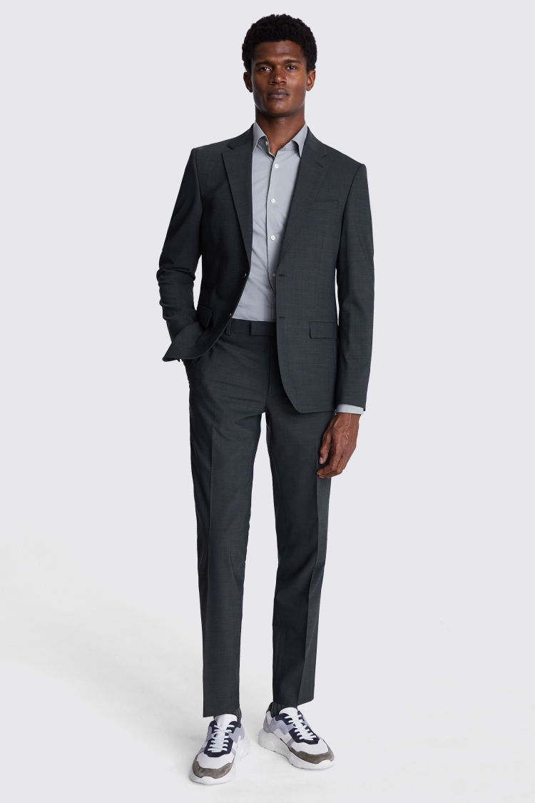 DKNY Slim Fit Khaki Suit