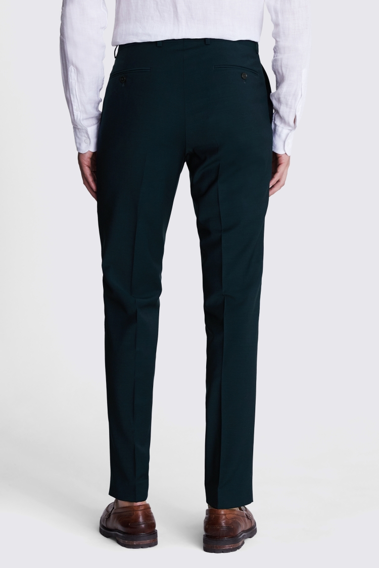 Tailored Bottle Green Performance Trousers 