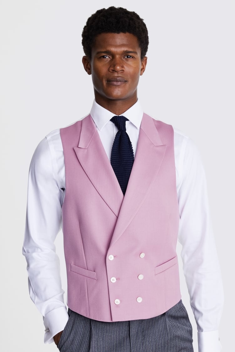 Tailored Fit Pink Morning Waistcoat