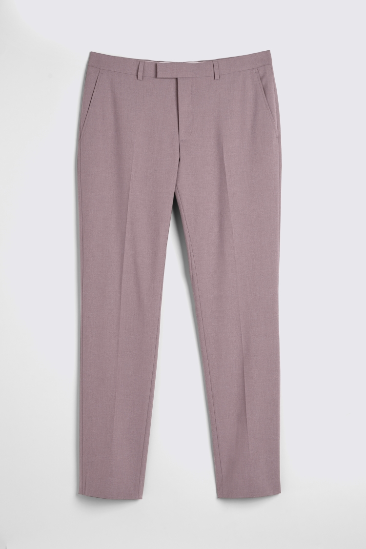 Slim Fit Dusty Pink Flannel Trousers