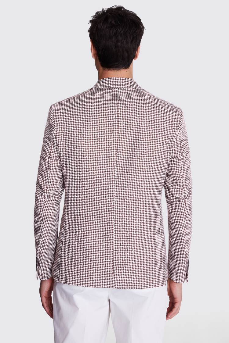 Slim Fit Copper Houndstooth Suit