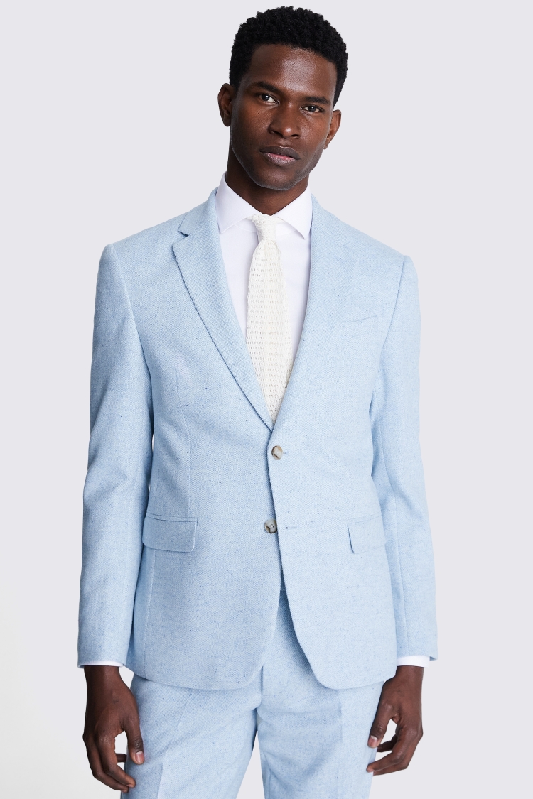 Slim Fit Light Blue Donegal Suit