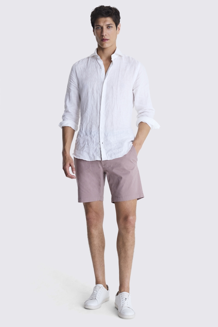 Slim Fit Dusty Pink Chino Shorts