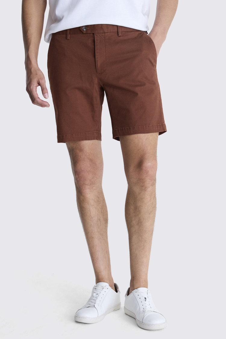 Slim Fit Copper Chino Shorts