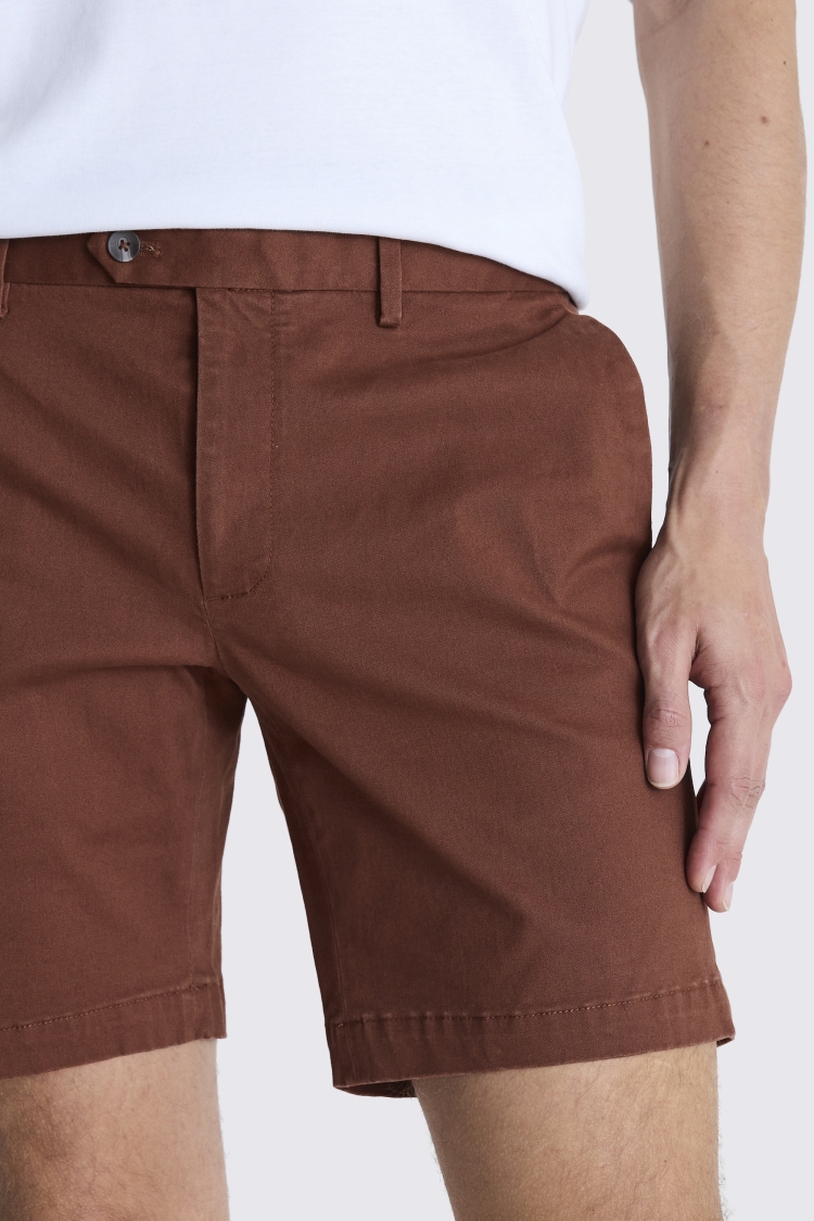 Slim Fit Copper Chino Shorts