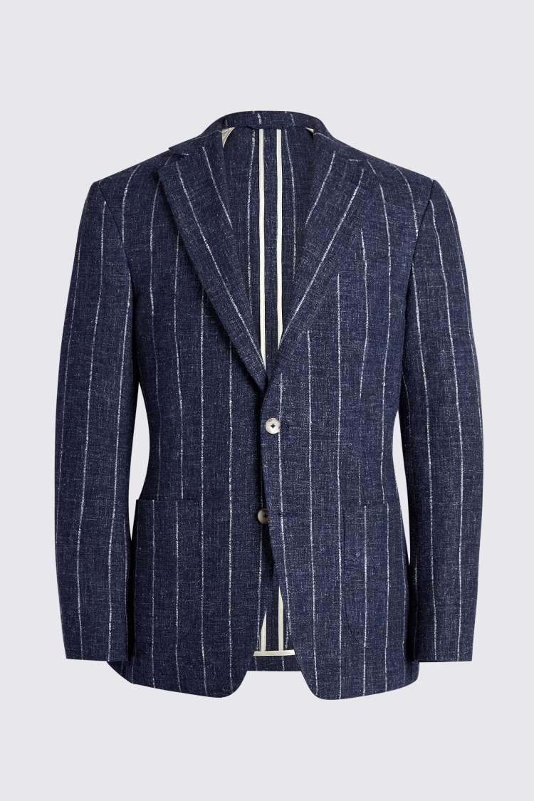 Italian Tailored Fit Blue Stripe Suit