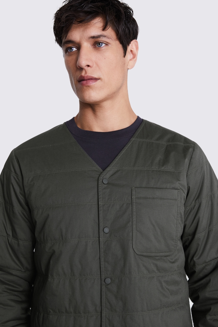 Khaki Liner Jacket | Buy Online at Moss