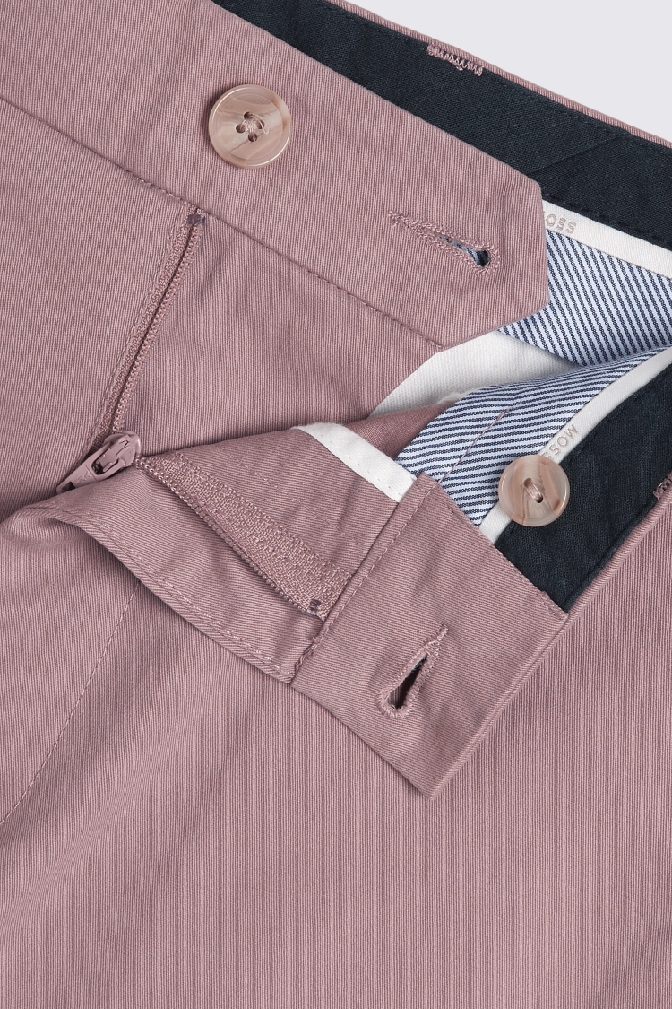 Tailored Fit Dusty Pink Stretch Chinos 