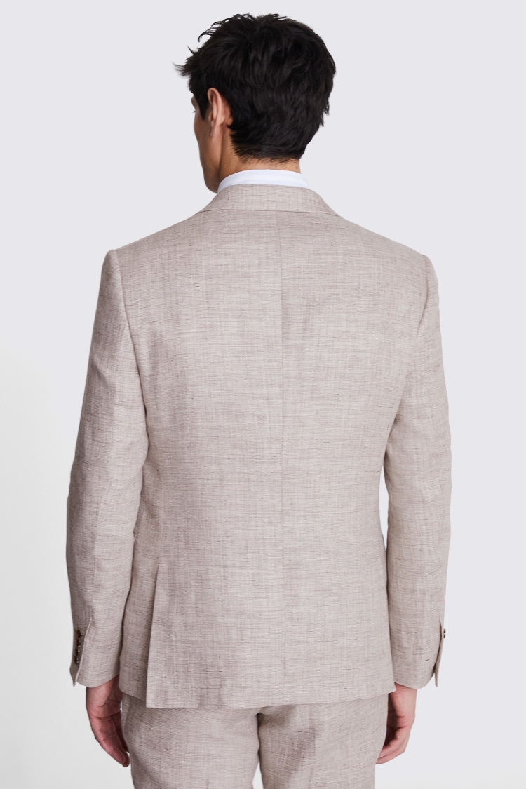 Slim Fit Oatmeal Linen Suit
