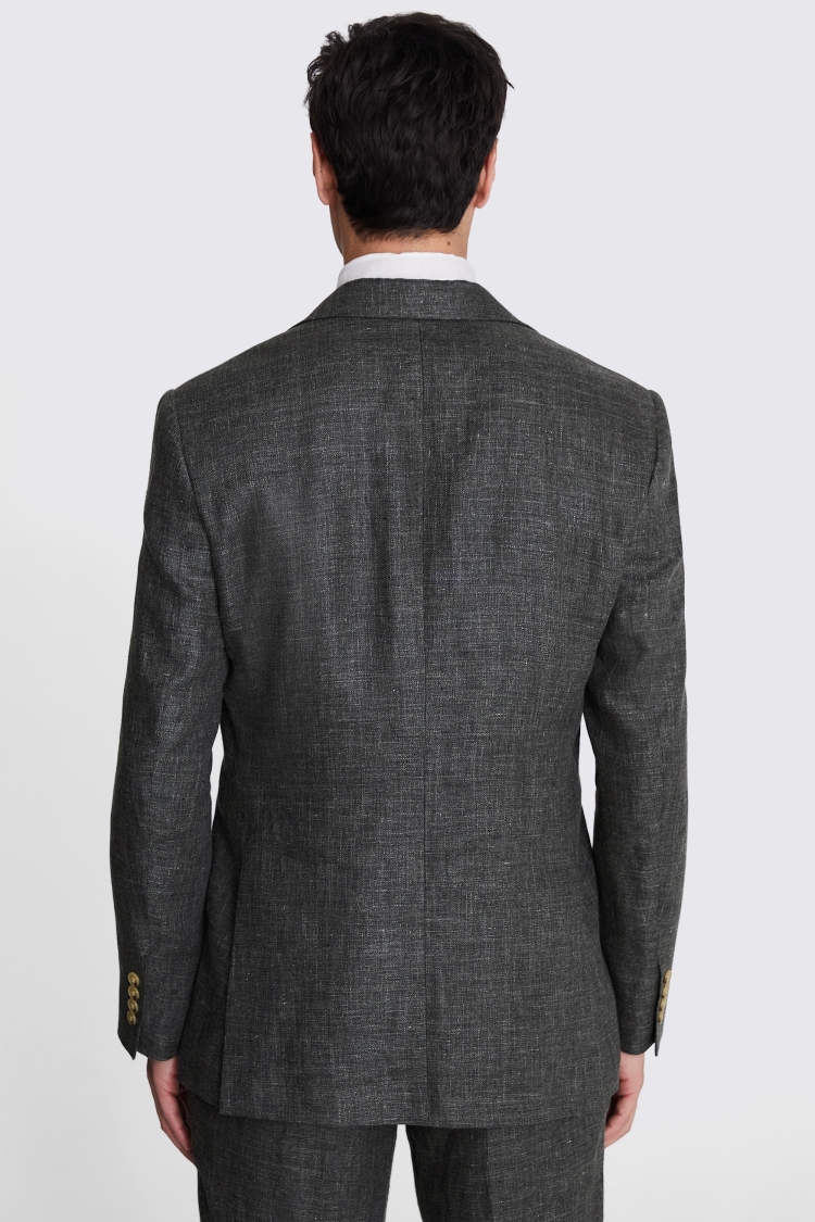 Regular Fit Khaki Linen Suit