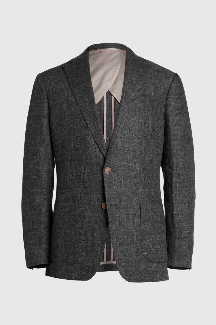 Regular Fit Khaki Linen Suit