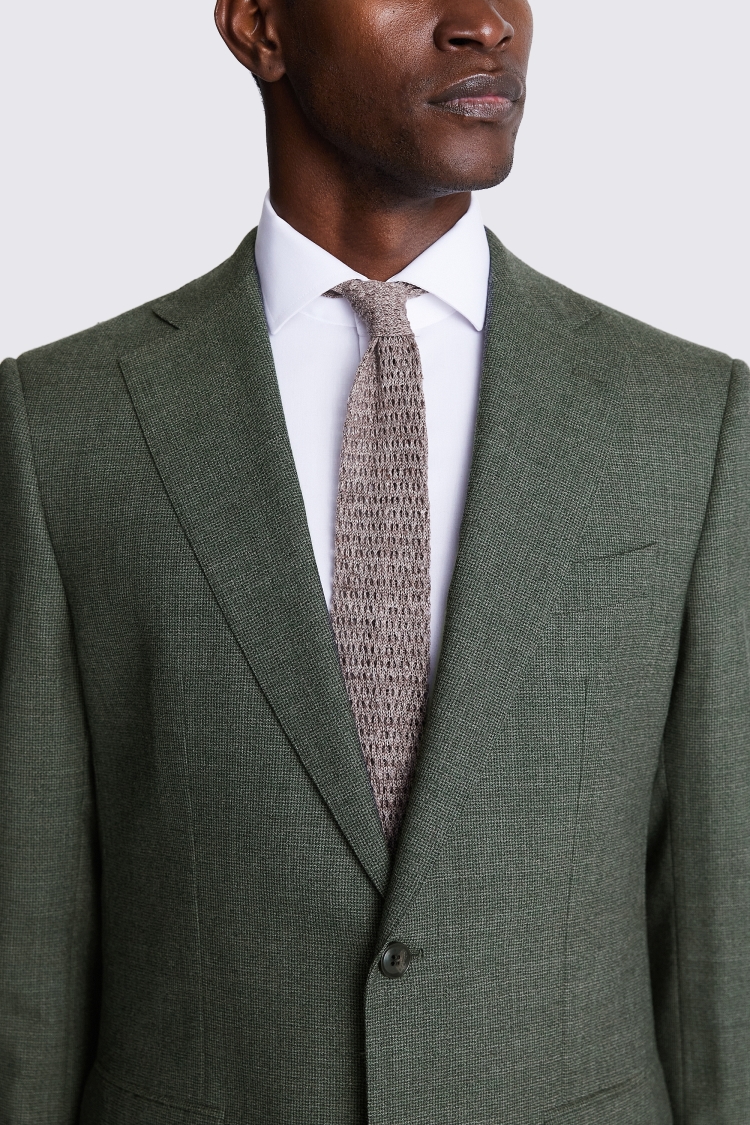 Regular Fit Green Puppytooth Suit