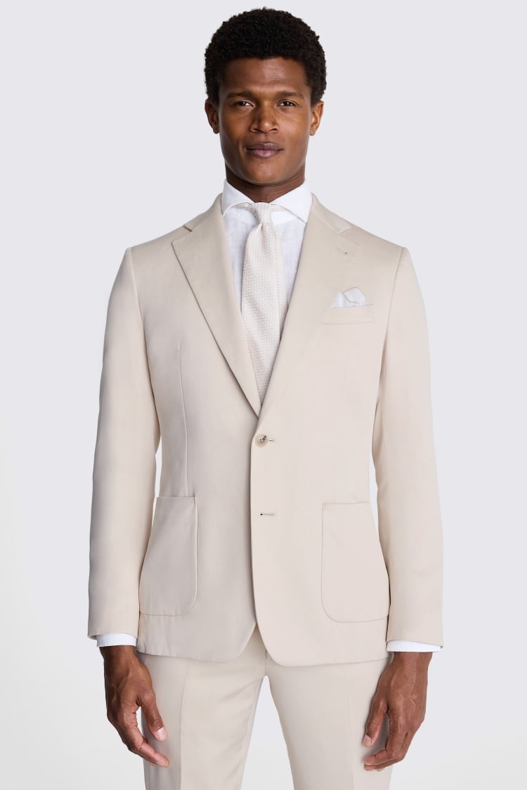 Italian Tailored Fit Light Camel Silk Suit