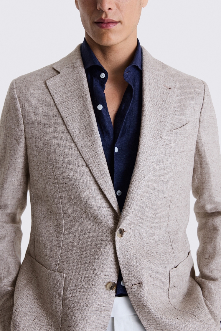 Italian Tailored Fit Taupe Jacket