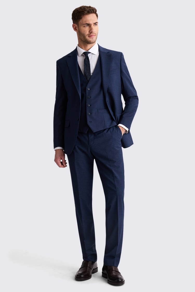 Tailored Fit Blue Performance Suit