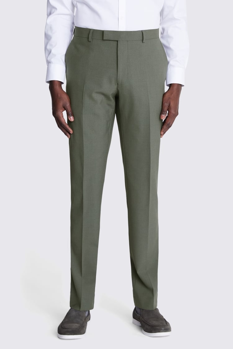 DKNY Slim Fit Sage Green Trousers