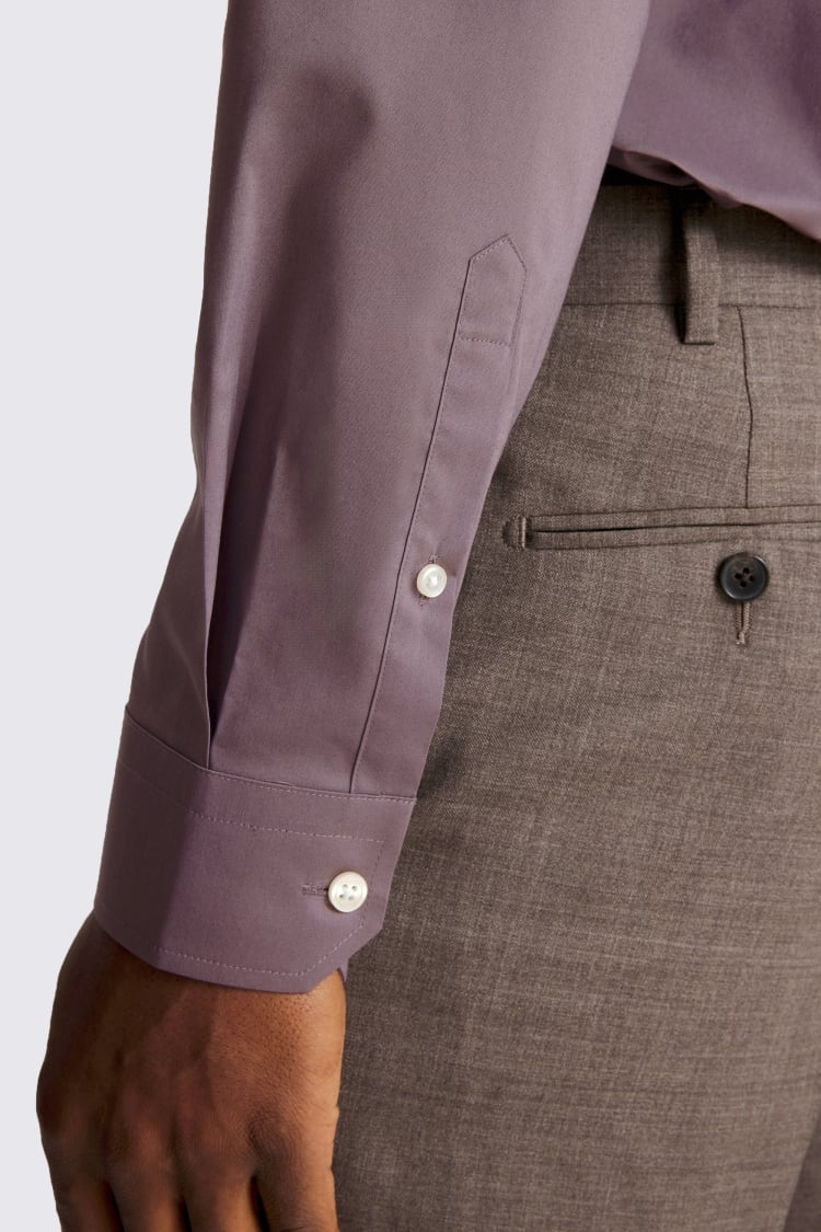 Slim Fit Dark Purple Stretch Shirt
