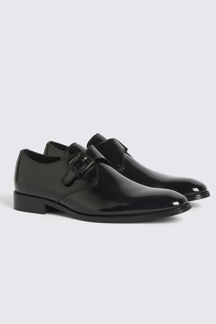Royal Black Single Monk Shoe
