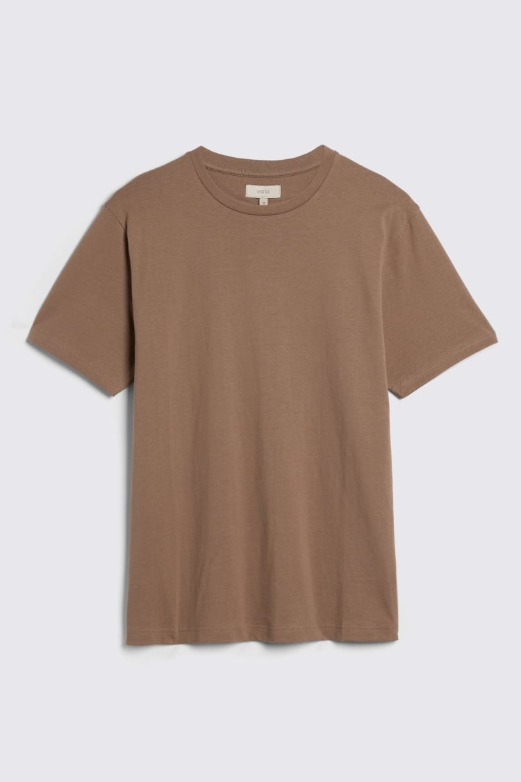 Taupe Crew-Neck T-Shirt