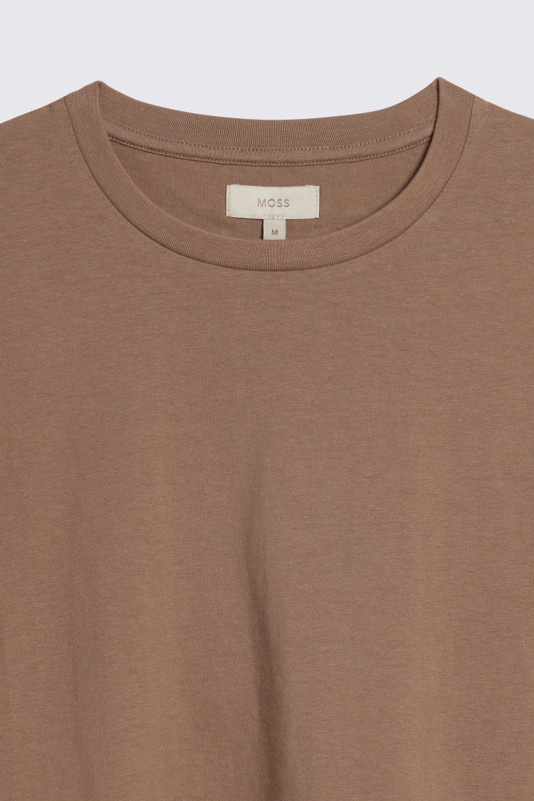 Taupe Crew-Neck T-Shirt