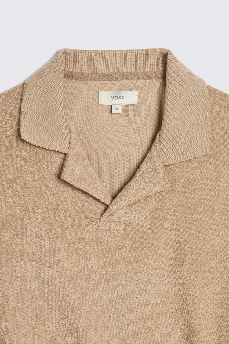 Camel Terry Towelling Skipper Polo
