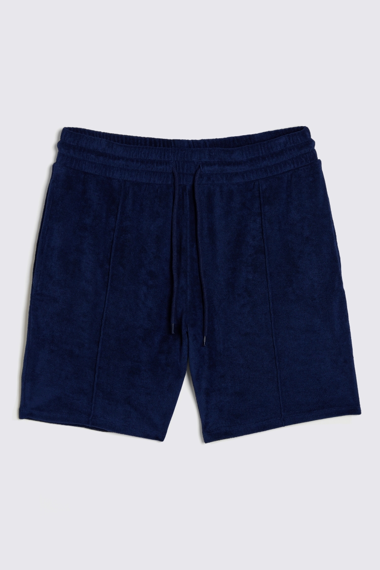 Navy Terry Towelling Shorts