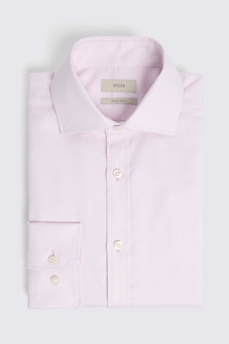 Regular Fit Pink Dobby Shirt