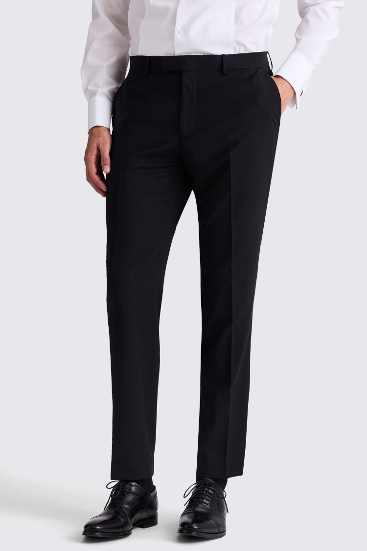Tailored Fit Black Performance Peak Tuxedo Jacket