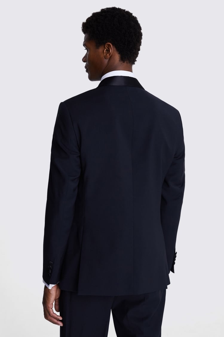 Regular Fit Black Shawl Jacket