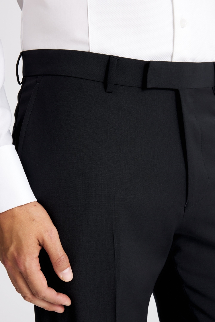 Regular Fit Black Dress Trousers