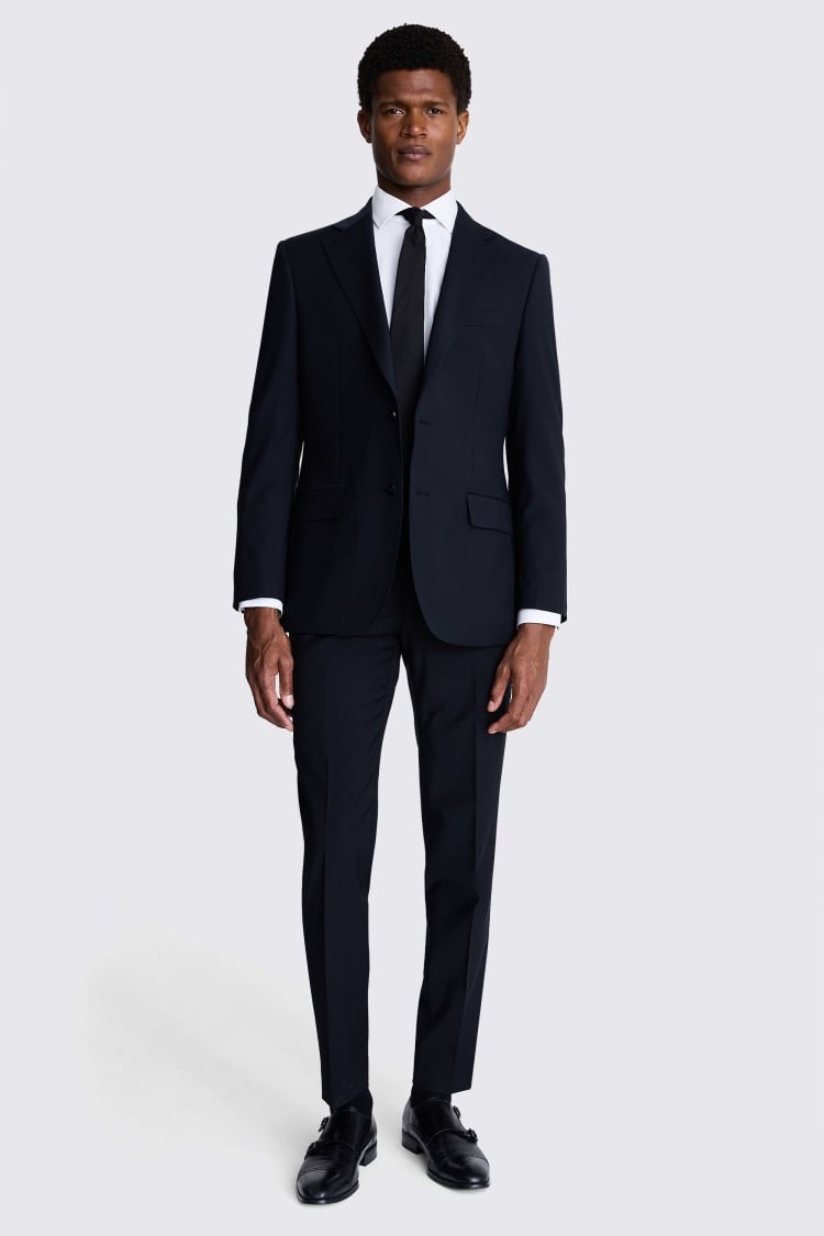 Tailored Fit Black Performance Suit