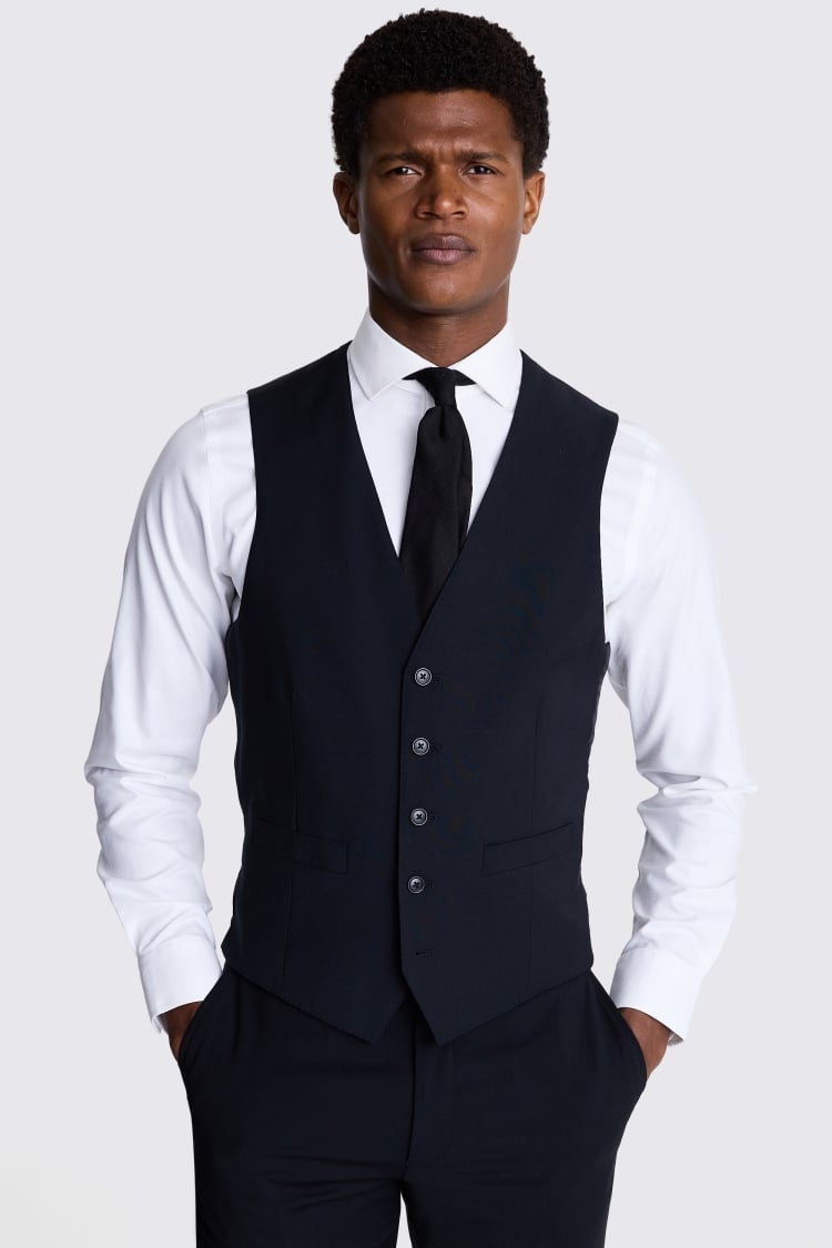 Tailored Fit Black Performance Suit